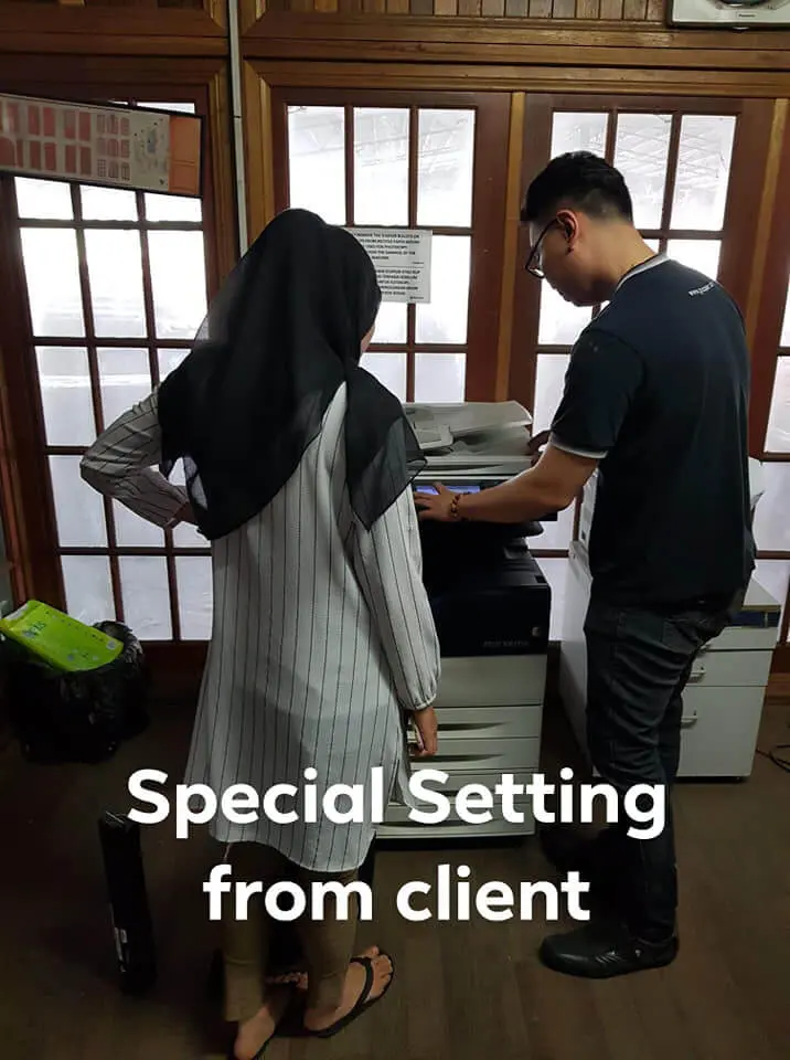 Photocopier Special Setting Setup During Installation