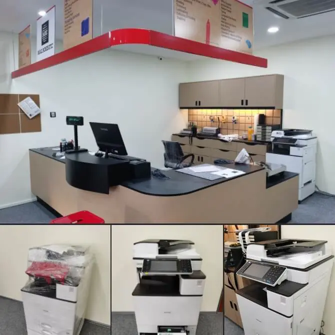 Done Installation of a photocopier for Mail Boxes Etc - MBE in Puchong Jaya
