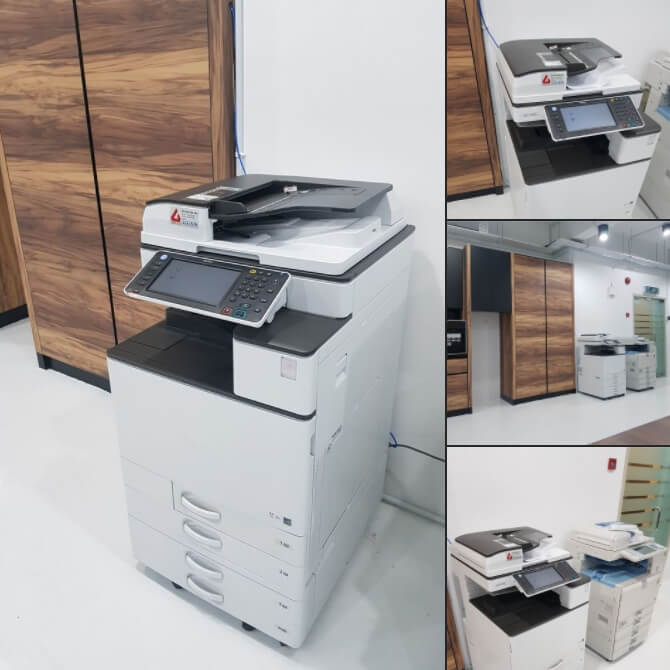 RICOH MPC3003 copier in an office at Petaling Jaya