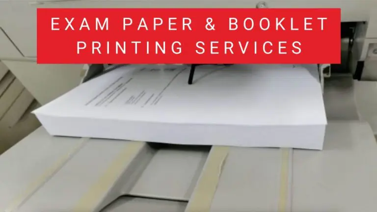 Exam Paper and Booklet Printing Services